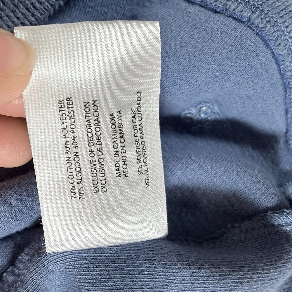 Banana Republic Double Knit Long Sleeve Crewneck Vintage Indigo Shirt Men's XL